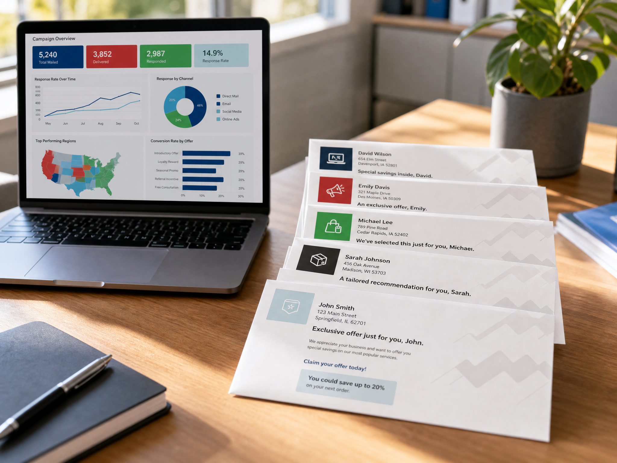 Data-driven personalised mail and digital campaign workflows